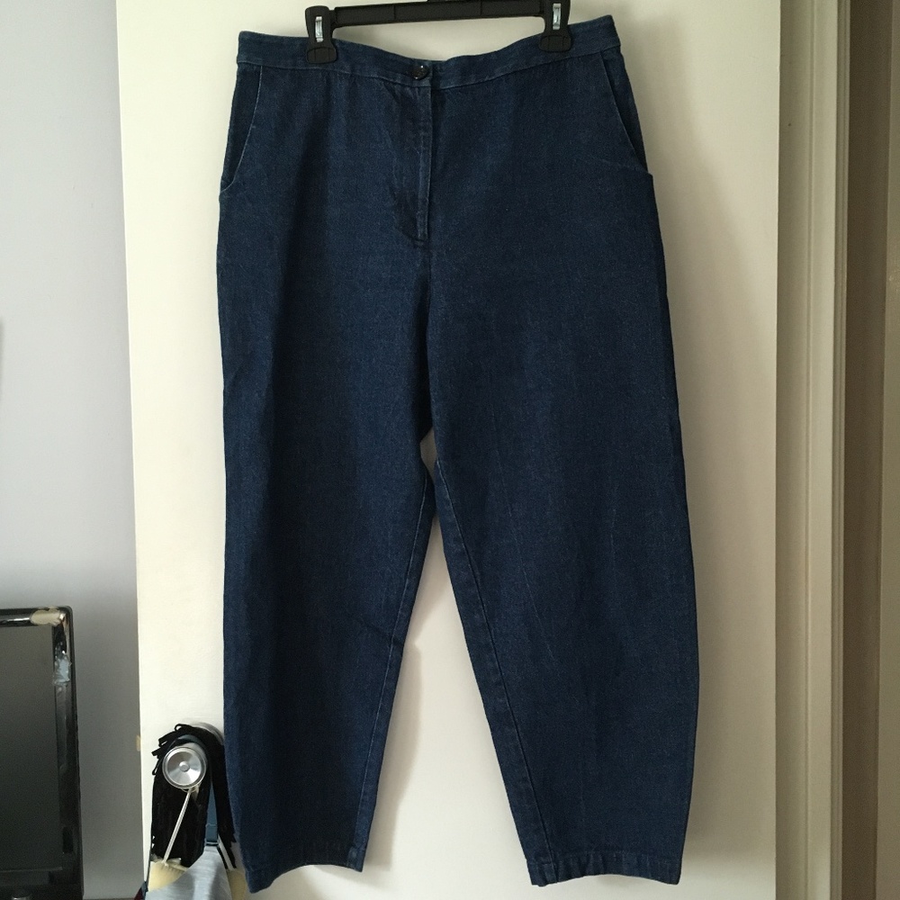 IGWT Shoshone High Rise Barrel Leg Raw Denim Jeans L